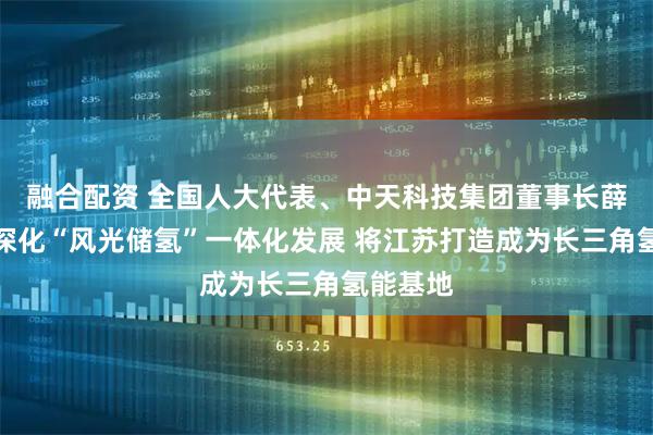 融合配资 全国人大代表、中天科技集团董事长薛济萍：深化“风光储氢”一体化发展 将江苏打造成为长三角氢能基地