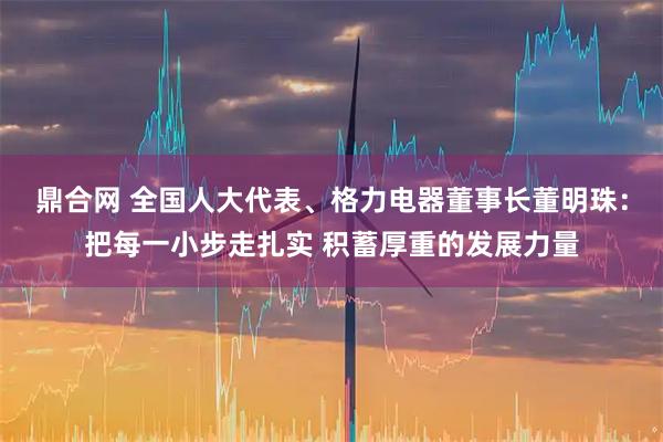 鼎合网 全国人大代表、格力电器董事长董明珠：把每一小步走扎实 积蓄厚重的发展力量