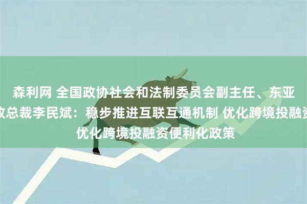 森利网 全国政协社会和法制委员会副主任、东亚银行联席行政总裁李民斌：稳步推进互联互通机制 优化跨境投融资便利化政策